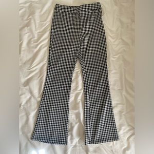 forever 21 gingham high waist flare pant